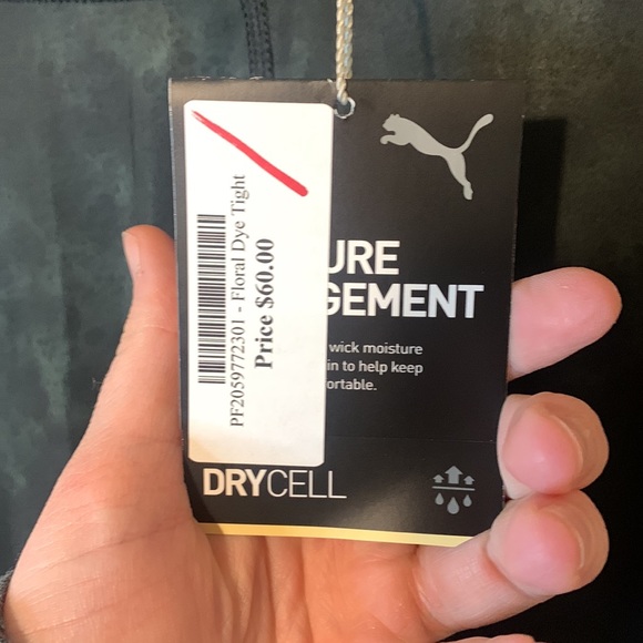 Puma Floral Dye Tights Leggings New - Picture 5 of 6